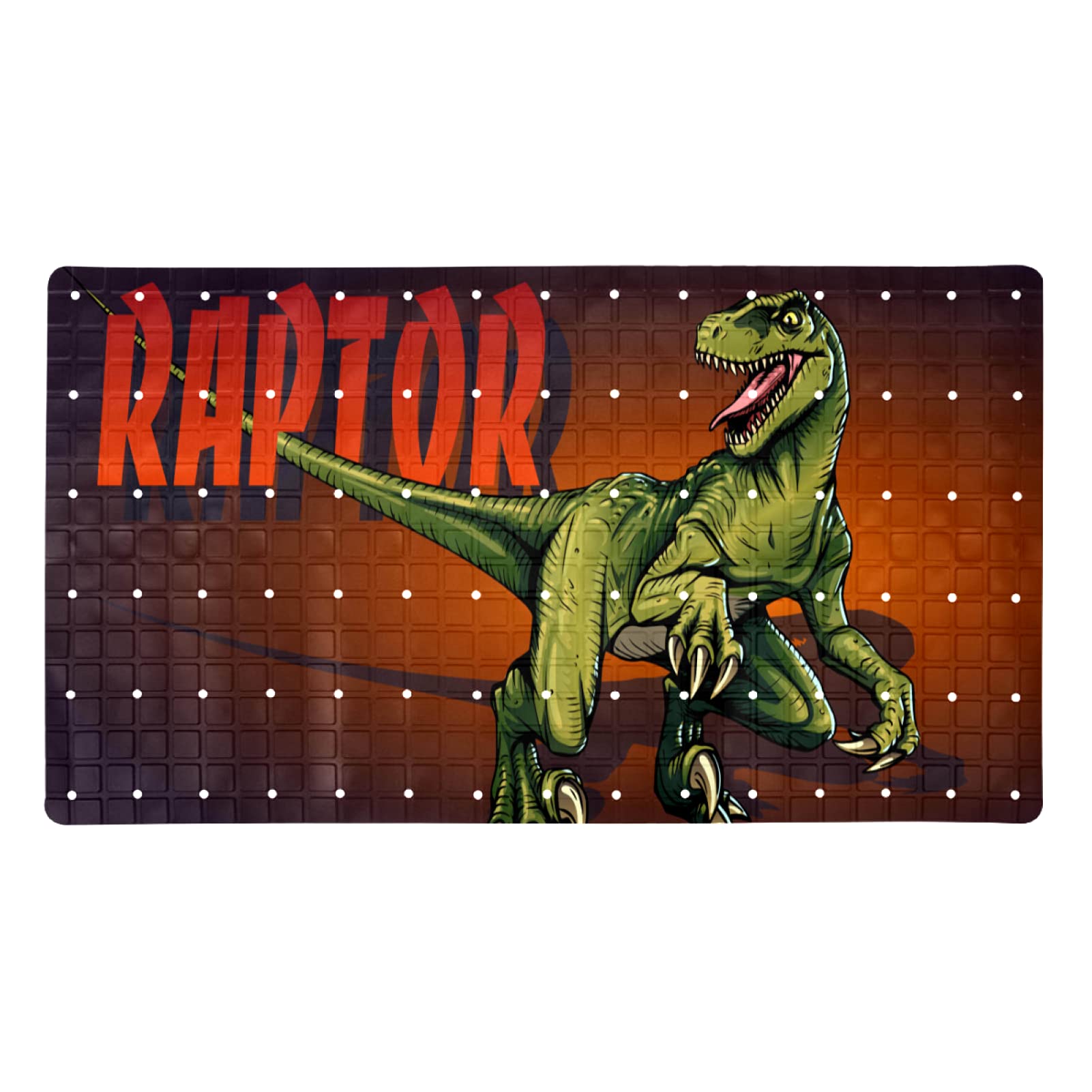 Tapis de bain dinosaure antidérapant avec ventouses pour la douche des enfants
