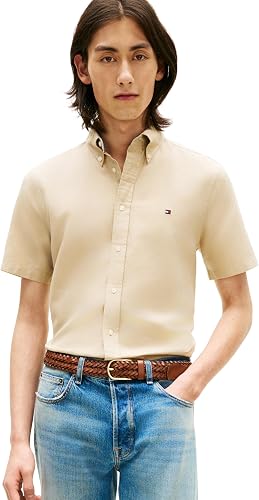 Tommy Hilfiger Camisa S para homem, Caqui (sandalwood) : Amazon.es: Moda