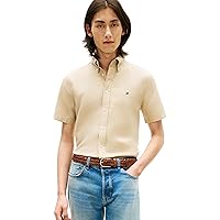 Tommy Hilfiger Uomo Cl Misto Lino Solido SS RF SHT MW0MW42450