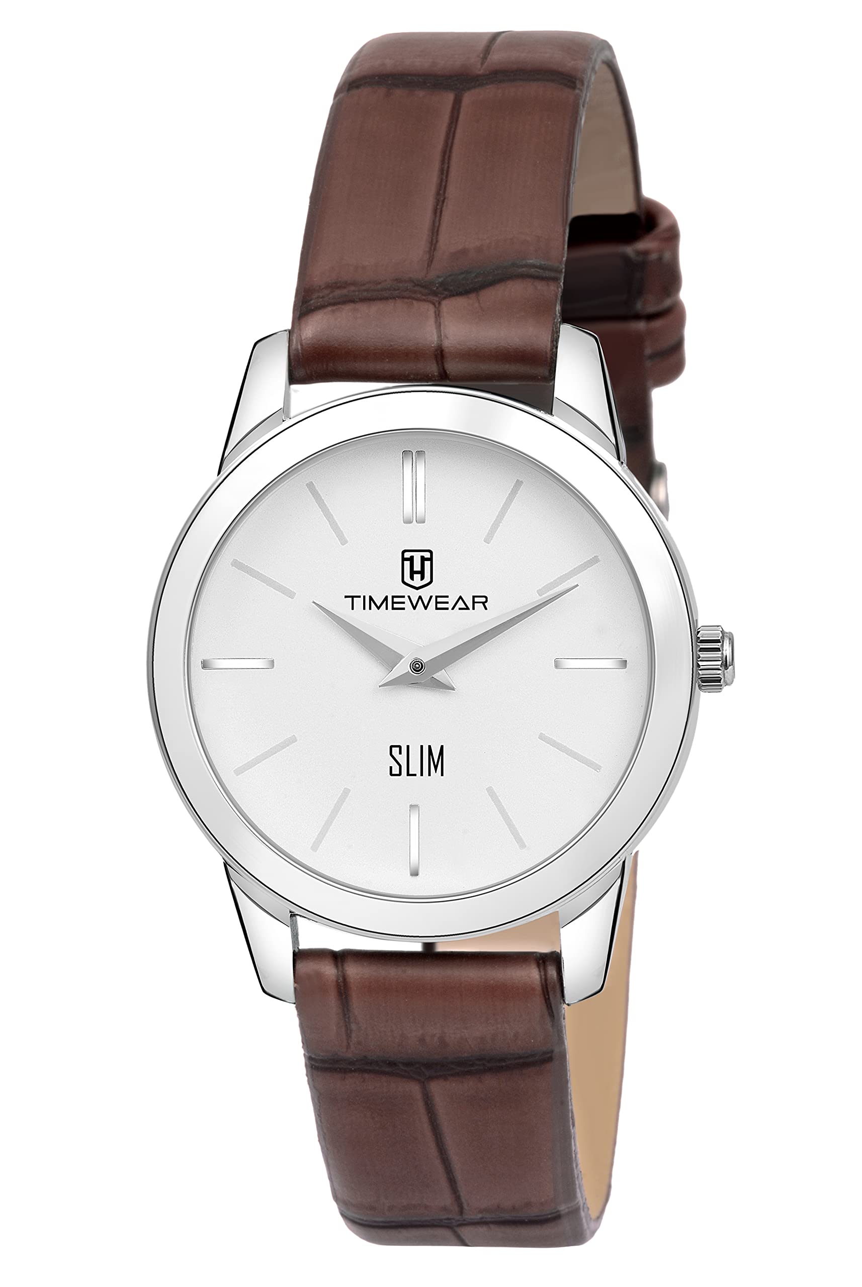 TIMEWEAR Leather Slim Silver Dial Brown Strap Two Hands Analog Watch For Women, Multi-Color Band (B08WLWS9QP) Amazon Price History, Amazon Price Tracker