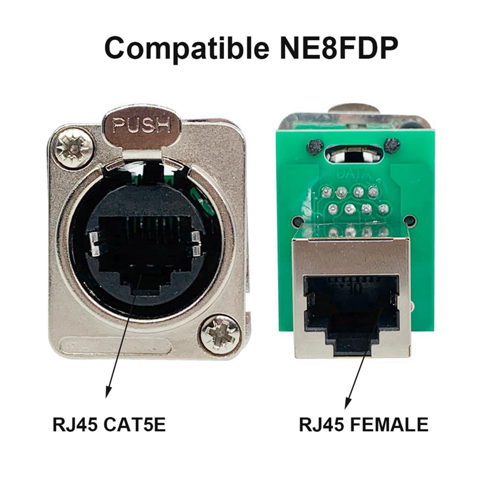 Kt encastré de 2 prses RJ45 CAT5 UTP vertcale avec plaque blanche et