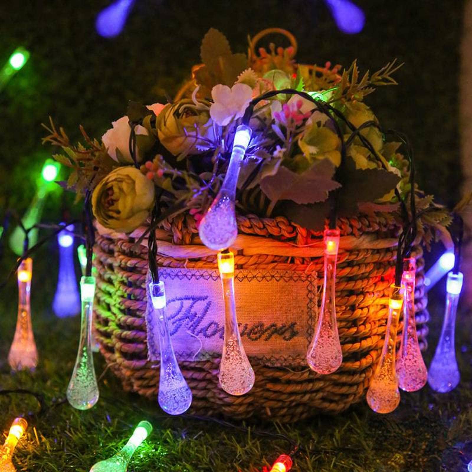 ELGADO Outdoor Camping Kolorowe światła Lampy solarne Lampa trawnikowa Dekoracja świąteczna Ciąg atmosfera Światło