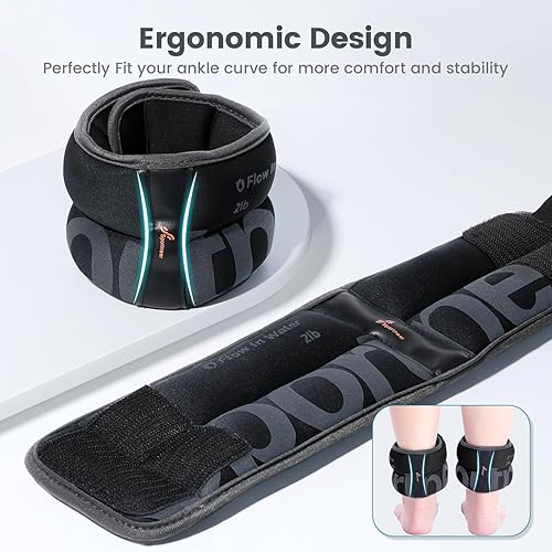 Miniatura 2 de Sportneer Ankle Weights for Men Women Kids Strength Training Leg Weights Set Comfortable and Soft Perfect for Dancing Running Walking Fitness Workout