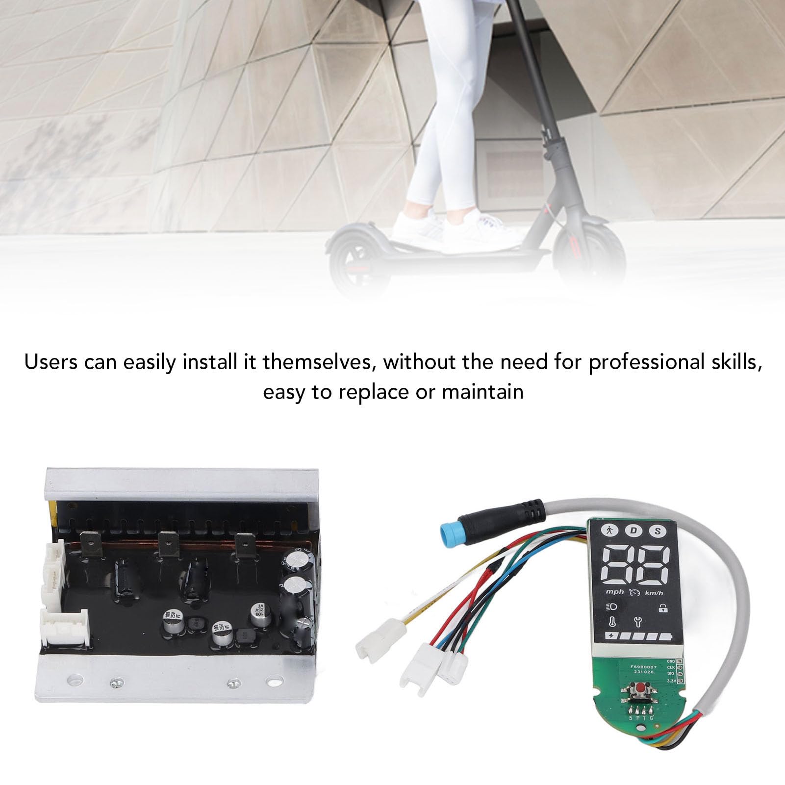 BuyWeek Elektroroller Controller Dashboard Kit für Xiaomi MI4 PRO, E-Roller Motherboard Controller Armaturenbrett Kit E-Scooter Ersatz Zubehör