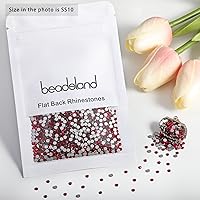 Vista 369 de Beadsland 1440 diamantes de imitación de cristal con parte trasera plana, gemas redondas, sombra dorada, SS20, 0.181-0.189 in