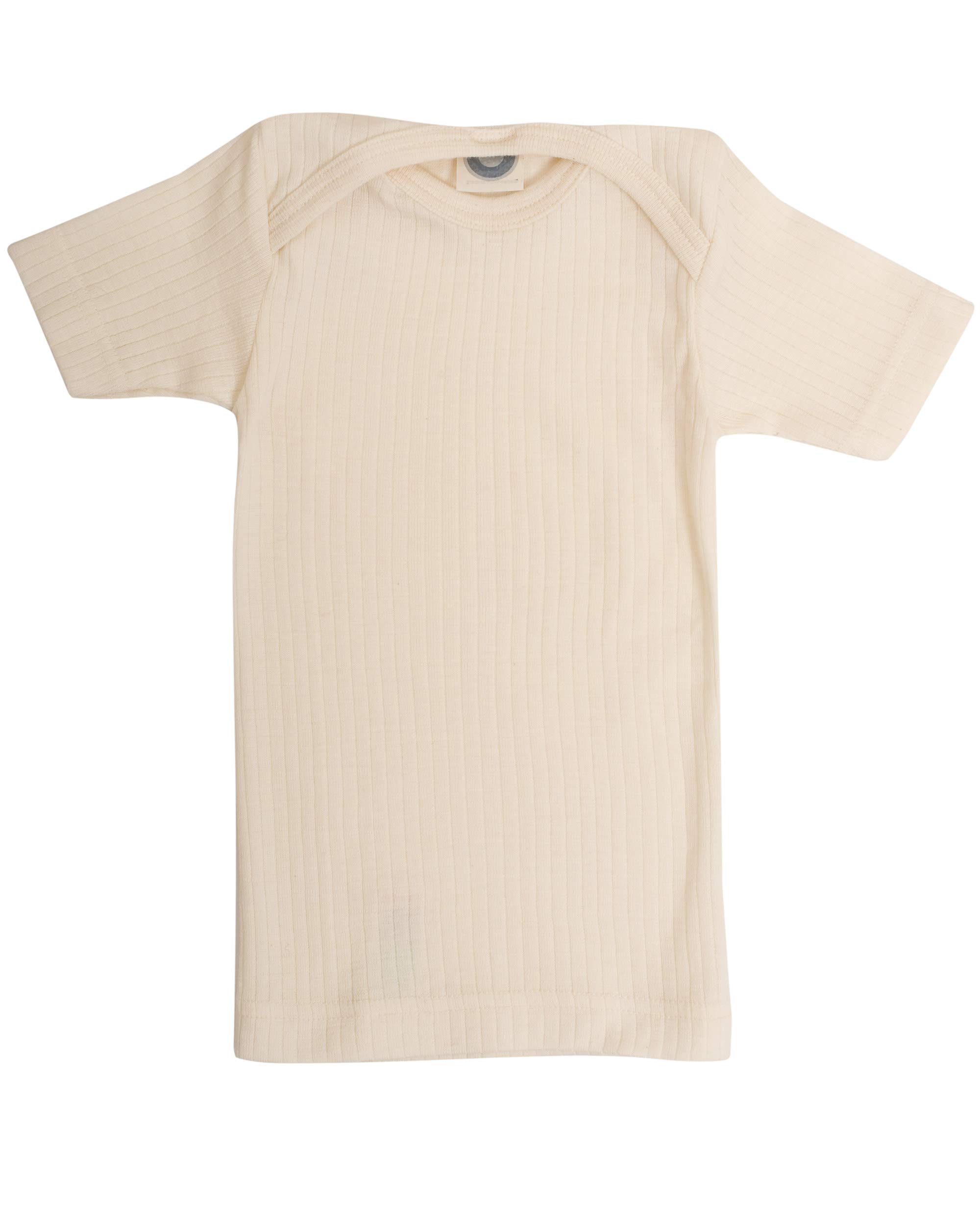 Cosilana, Baby T-Shirt, 45% Organic Cotton, 35% Organic Wool, 20% Silk (Natural, 16-24 Months (Height 34-36) (86/92))