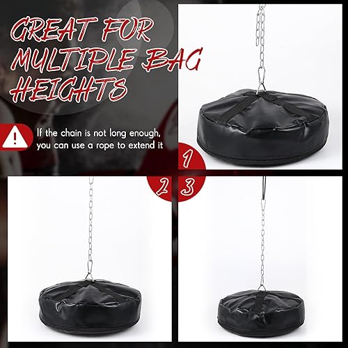 Miniatura 3 de Ancla de bolsa de doble extremo (sin relleno) Anclaje de piso pesado 3 en 1 PU doble saco de boxeo soporte herramienta de entrenamiento de núcleo