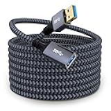 Hisatey USB Extension Cable 20 ft- USB3.0 Extension Cable,Durable Braided Design Type A Male to Female USB Extender for Printer,Keyboard,Mouse,Flash Drive