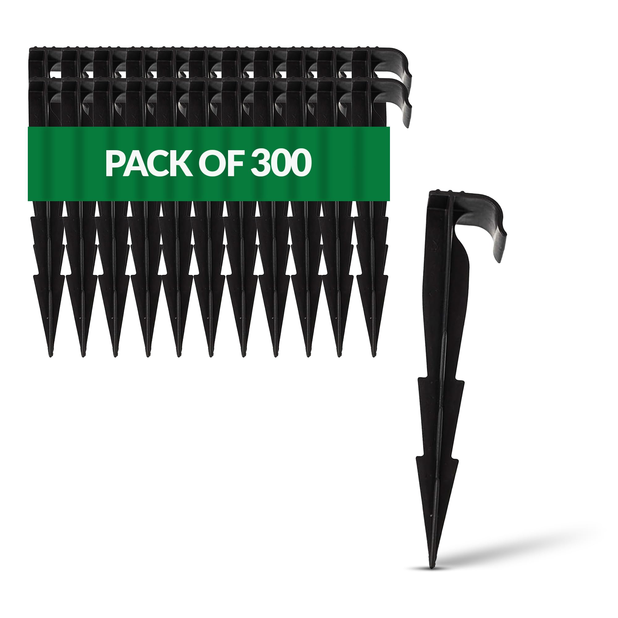 GARDENIX® Pack of 300 AquaPEG Ground Securing Pegs for Drip Irrigation Line Weeping Pipe Soaker Hose