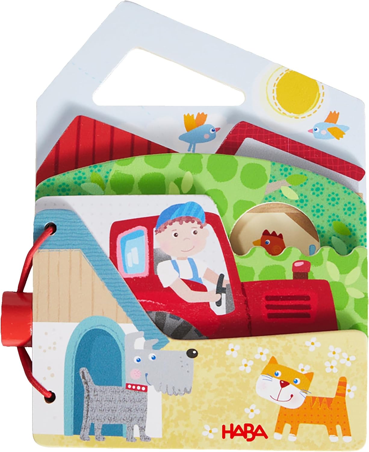 HABA - Wooden Book for Baby Tractor - PEFC Wood - Baby Gift - 10 Months and Up - 306788