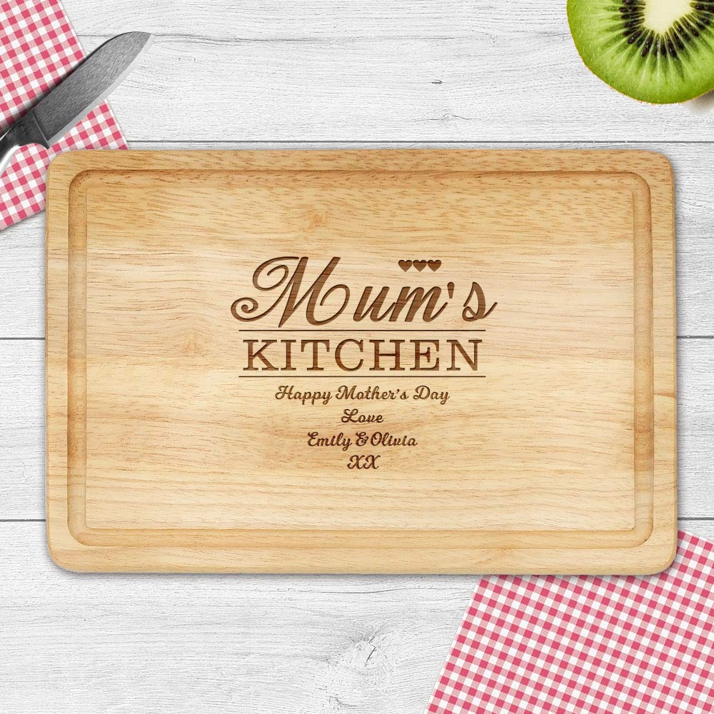Personalized Cutting Board Wood Cutting Board Engraved Chopping Board Cutting Boards Cheese Board Anniversary Valentines Mothers Day Housewarming Gifts for Couple Women (11-Kitchen)