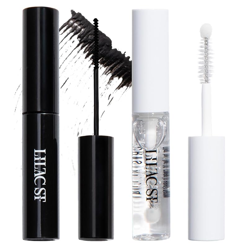 Kit de cola e selante para cílios Lilac St., Eternal Bond Black + Crystal Coat, 2 unidades