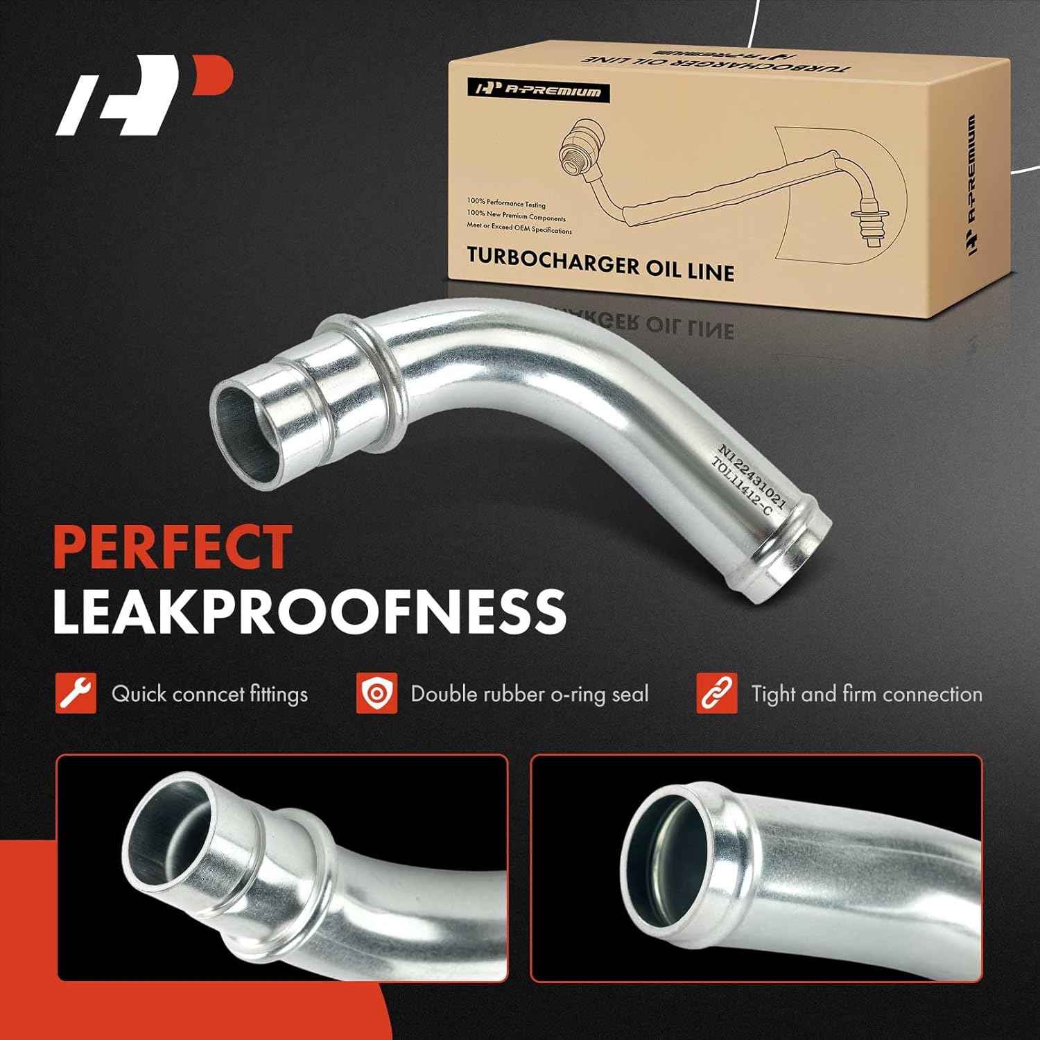 A-Premium Turbo Oil Drain Tube Compatible with Dodge Ram 2500, Ram 3500, 1998 1999 2000 2001 2002, 5.9L