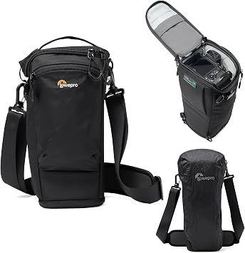 Lowepro ProTactic TLZ 75 Slim AW III Toploader Camera Bag, Camera Case for DSLR, Mirrorless, Vol. 4.5L, Dim 14.57x4.13x5.5in for Cameras w/Lens attached, Modular Shoulder Bag, for Photographer/Video