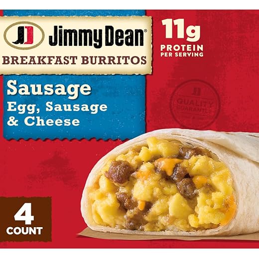 Jimmy Dean Sausage Breakfast Burritos, 4 Count