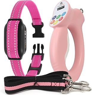PaiPaitek Shock Collar with Training Leash for Large Dogs, 1600ft Waterproof Electric Collar with 3 Training Options for Dogs Automatic Stop Pull and Remote Recall
