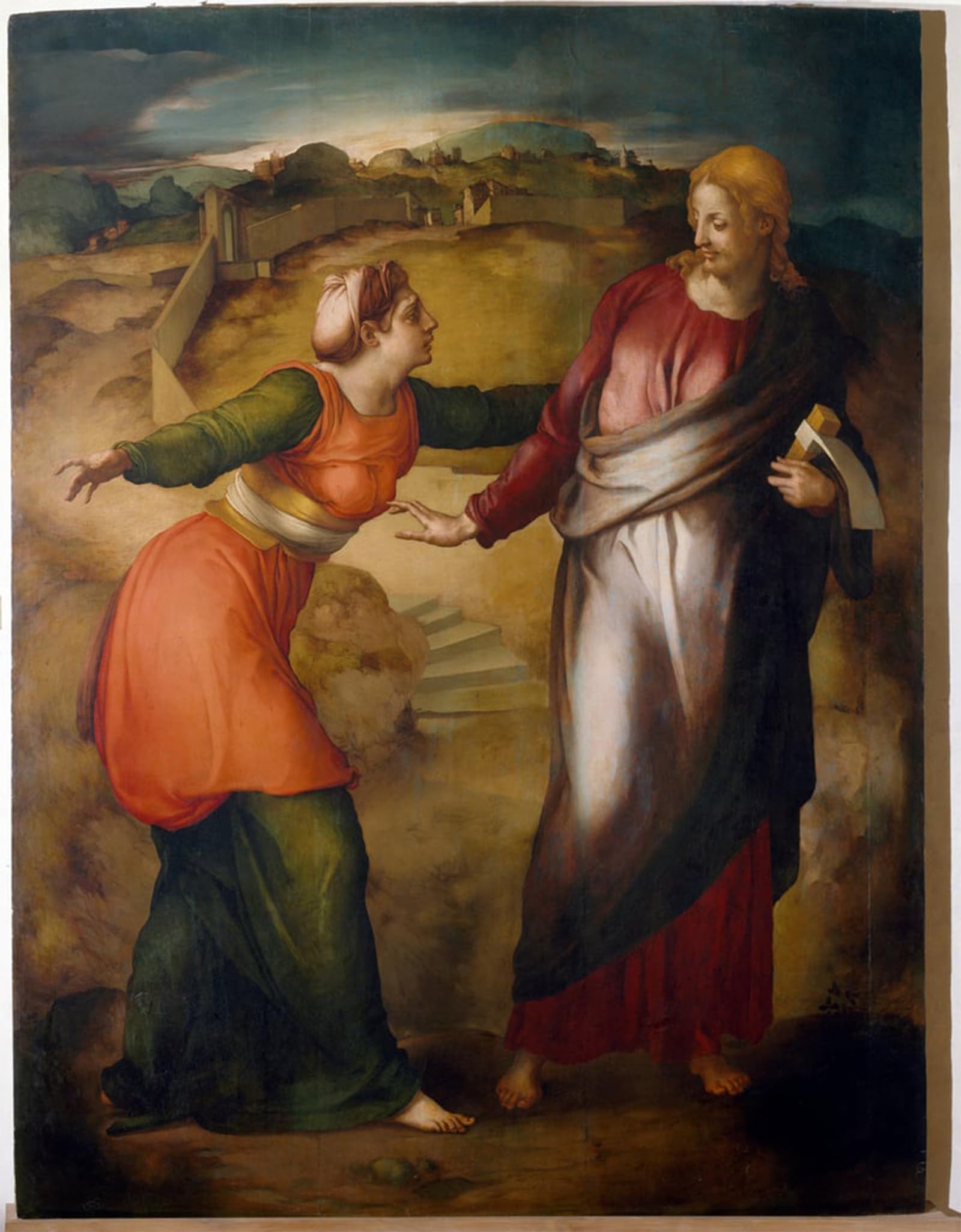 POSTERIIk Famous Modern Artwork Art Mural Noli Me Tangere by Jacopo Pontormo Oil Paintings Pictures for Home Decor 60x90cm