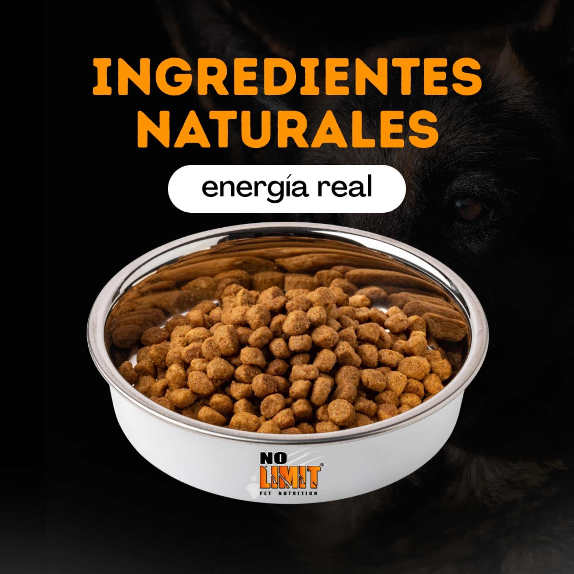 NO Limit Pienso para Perros 15kg sin Cereales Cordero y Pollo Grain Free – Comida Natural para Perros con digestiones sensibles – Dog Food Premium con Omega 3 y Soporte Articular
