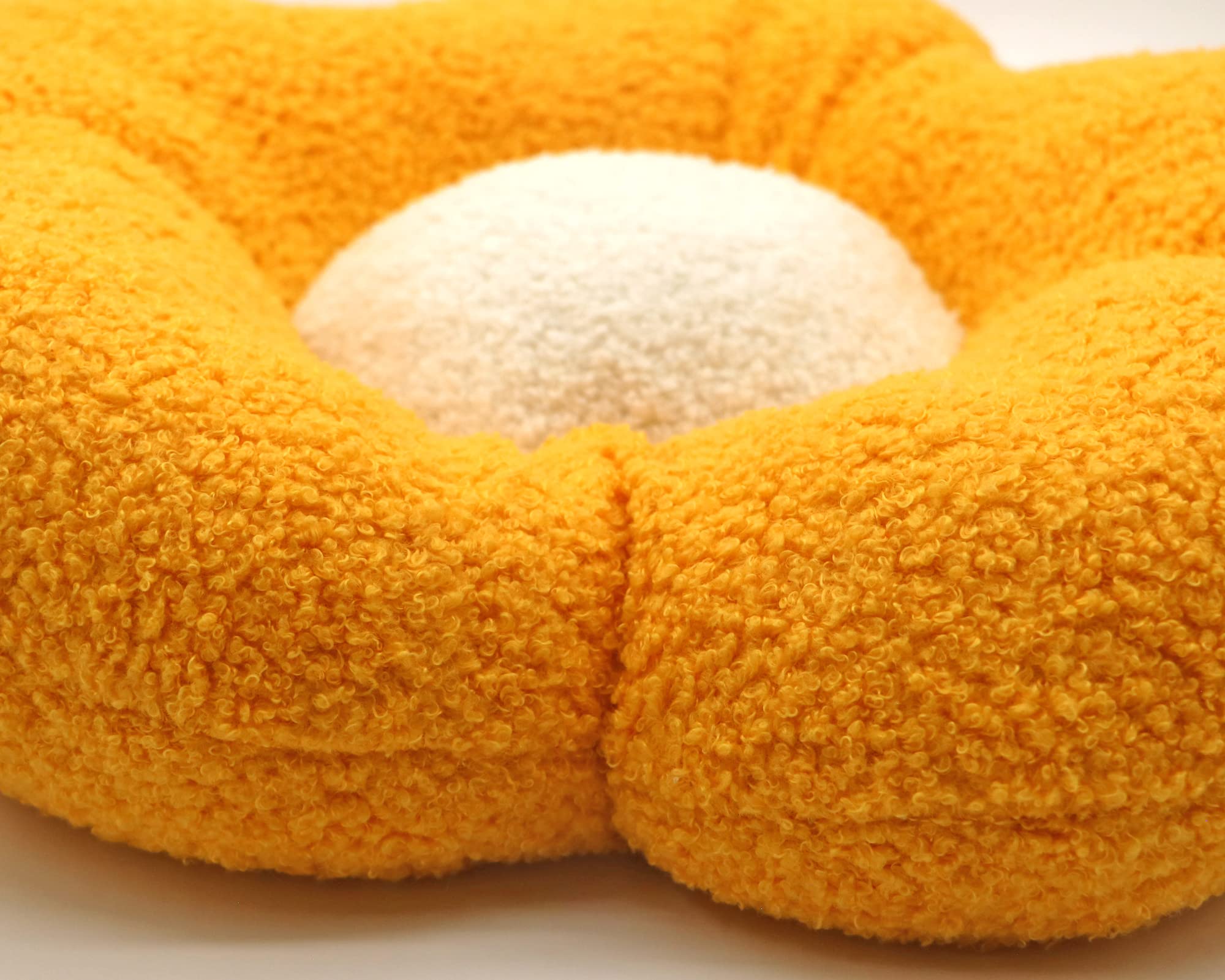 Coussin Tournesol Aodafei - Φ40cm - Peluche Douce - Décoration Chambre Enfant - Jaune Éclatant