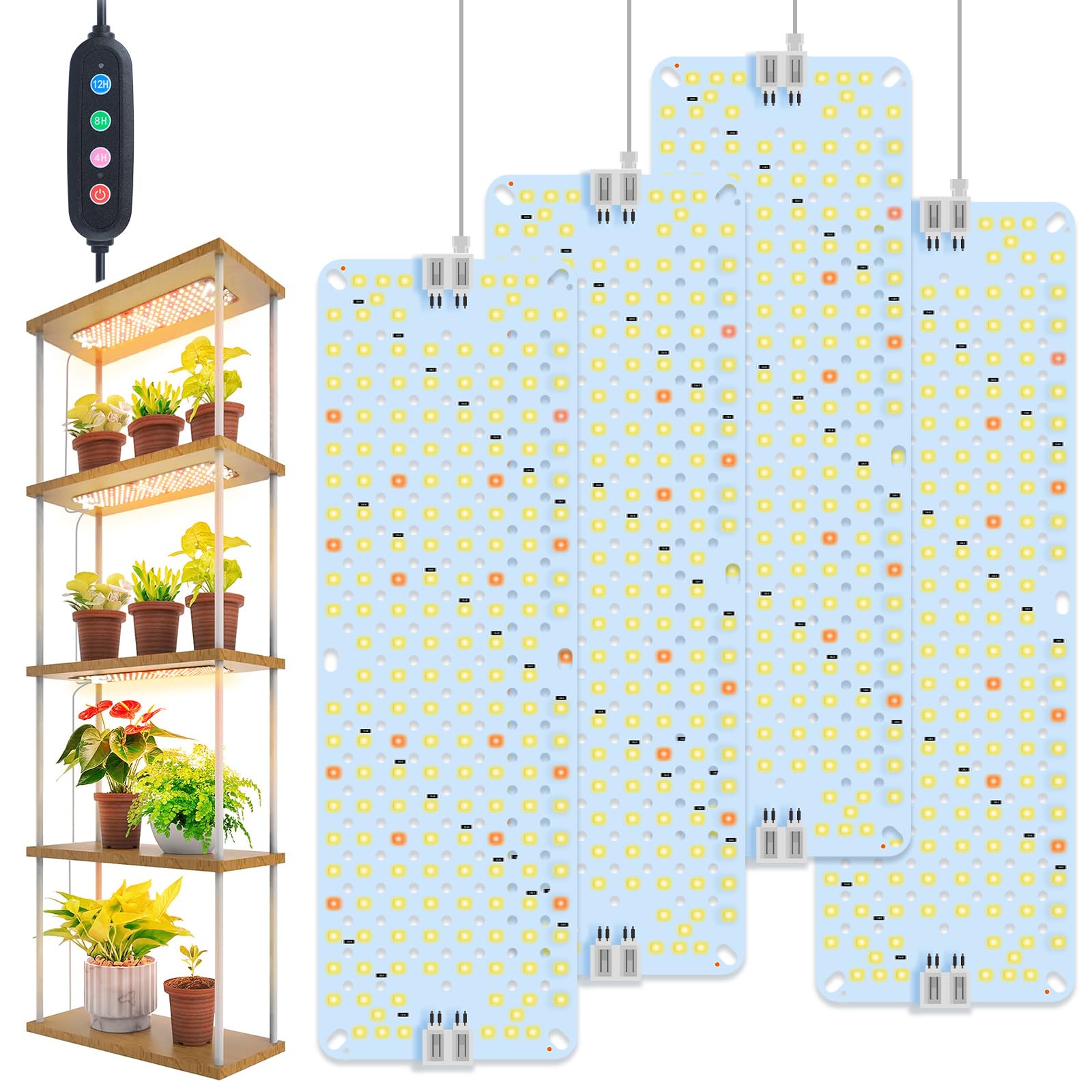 FECiDA 4-Pack Panel Grow Light