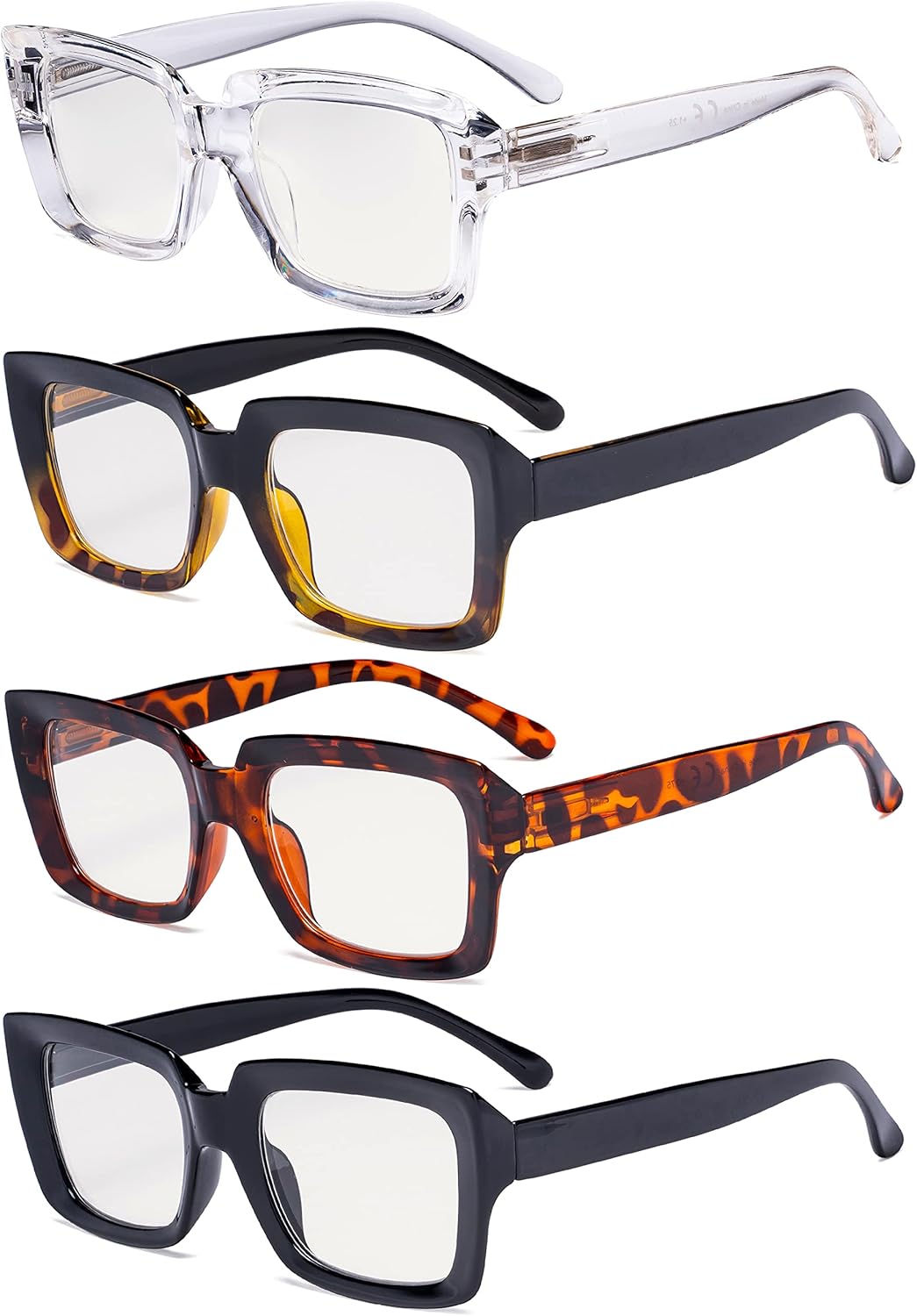 Eyekepper 4-pack Progressive Readers Women - Multifocus Reading Glasses Blue Light Blocking