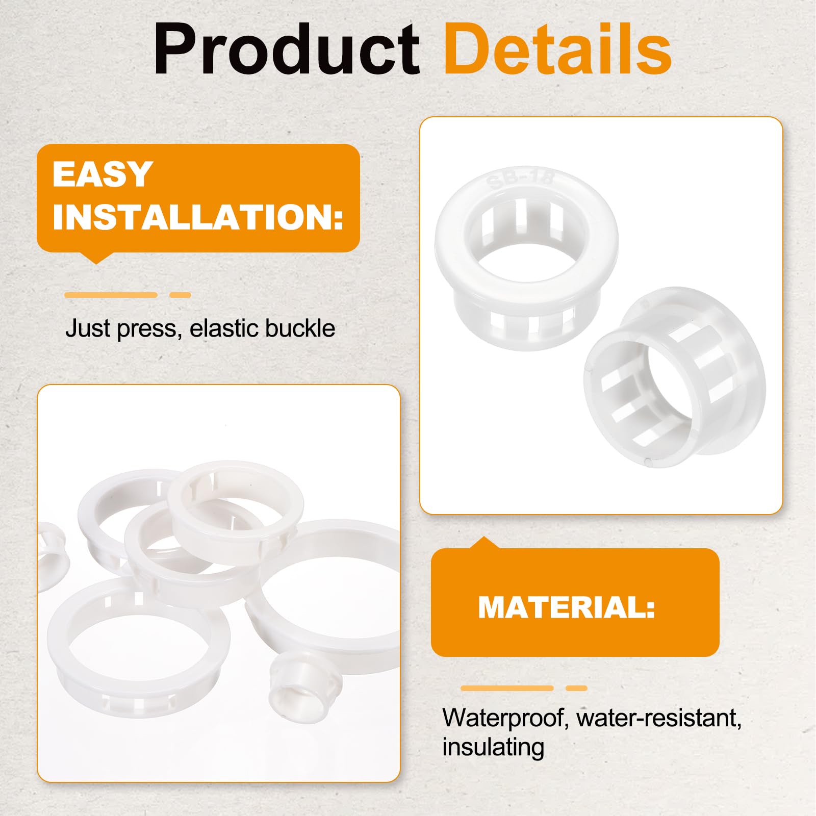 PATIKIL 48pcs Wire Grommet - Image 3