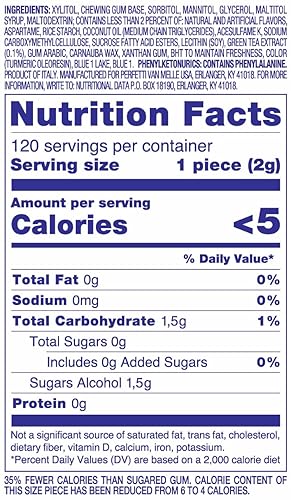 Miniatura 9 de Mentos Pure Fresh - Goma de mascar sin azúcar con xilitol, menta verde, bolsa resellable de 120 piezas (paquete de 1) con chicle Mentos Pure Fresh