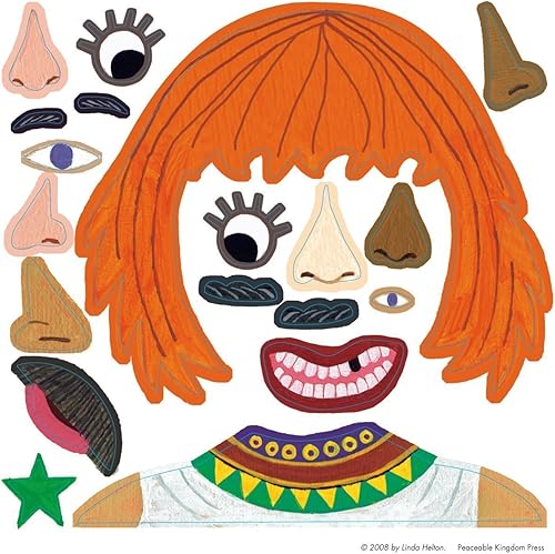 Miniatura 9 de Peaceable Kingdom calcomanía diversión. Funny Faces reutilizable Etiqueta bolsa