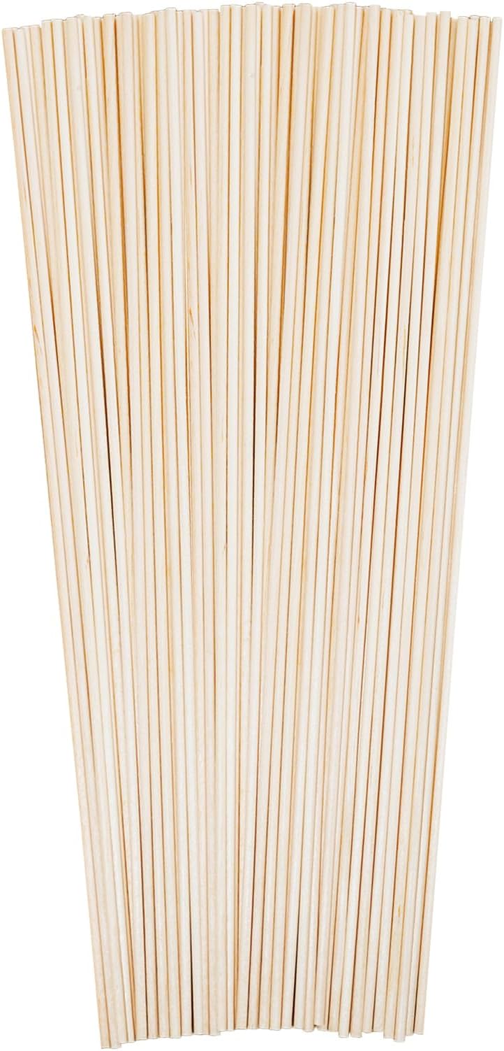 KTOJOY70PCS Dowel Rods Wood Sticks Wooden Dowel Rods - 1/8x 12 Inch Precut Dowels for Crafting, Hardwood Dowel Rod Assortment, Cake Dowels for Tiered Cakes (70, 1/8 X 12 Inch)