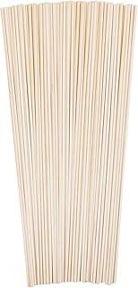 KTOJOY 70PCS Wooden Dowel Rods - 1/8x12 Inch Precut Hardwood Dowels for Crafting & Tiered Cakes