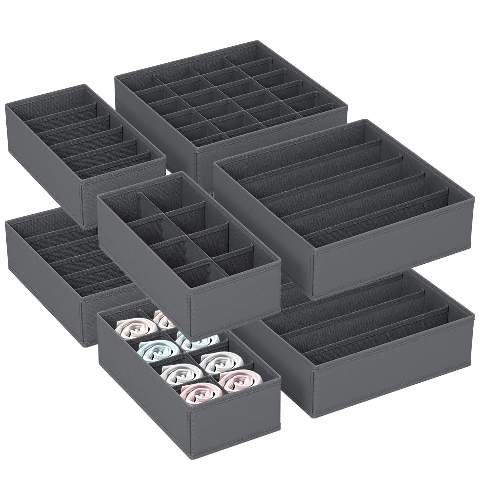 Snarflun Unterwäsche Organizer 8er Set - Faltbare Stoffboxen Für Schubladen