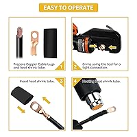 Vista 6 de Sanuke 10 terminales de batería 1/0 AWG-3/8, terminales de anillo de cable de alta resistencia, terminales de calibre 0, extremos de cable