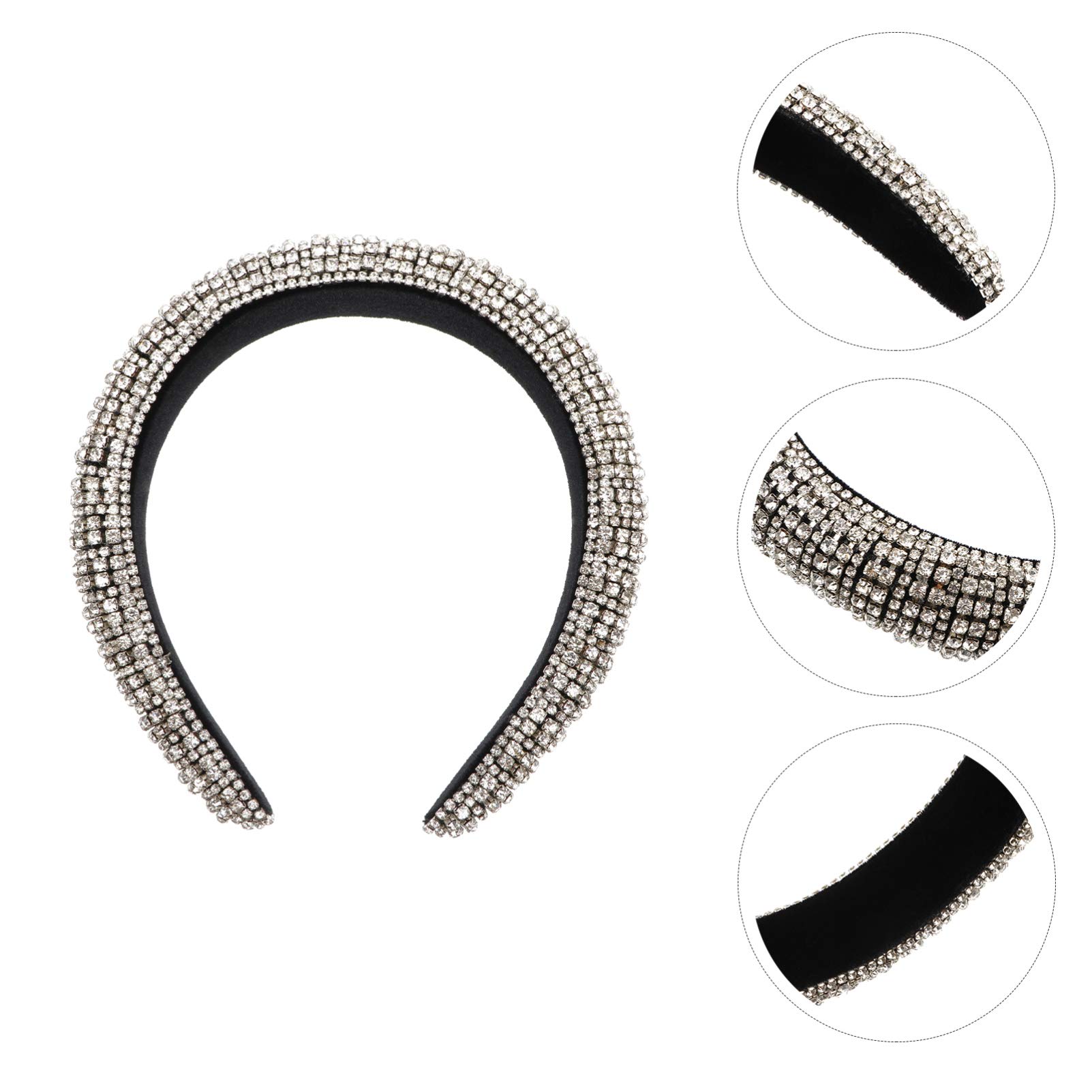 FRCOLOR 3stücke Glitzernde Haarband Für Breiter Gepolsterter Kopfschmuck Mit Funkelnden Kristallen Für Festliche Anlässe Und Besondere Anlässe