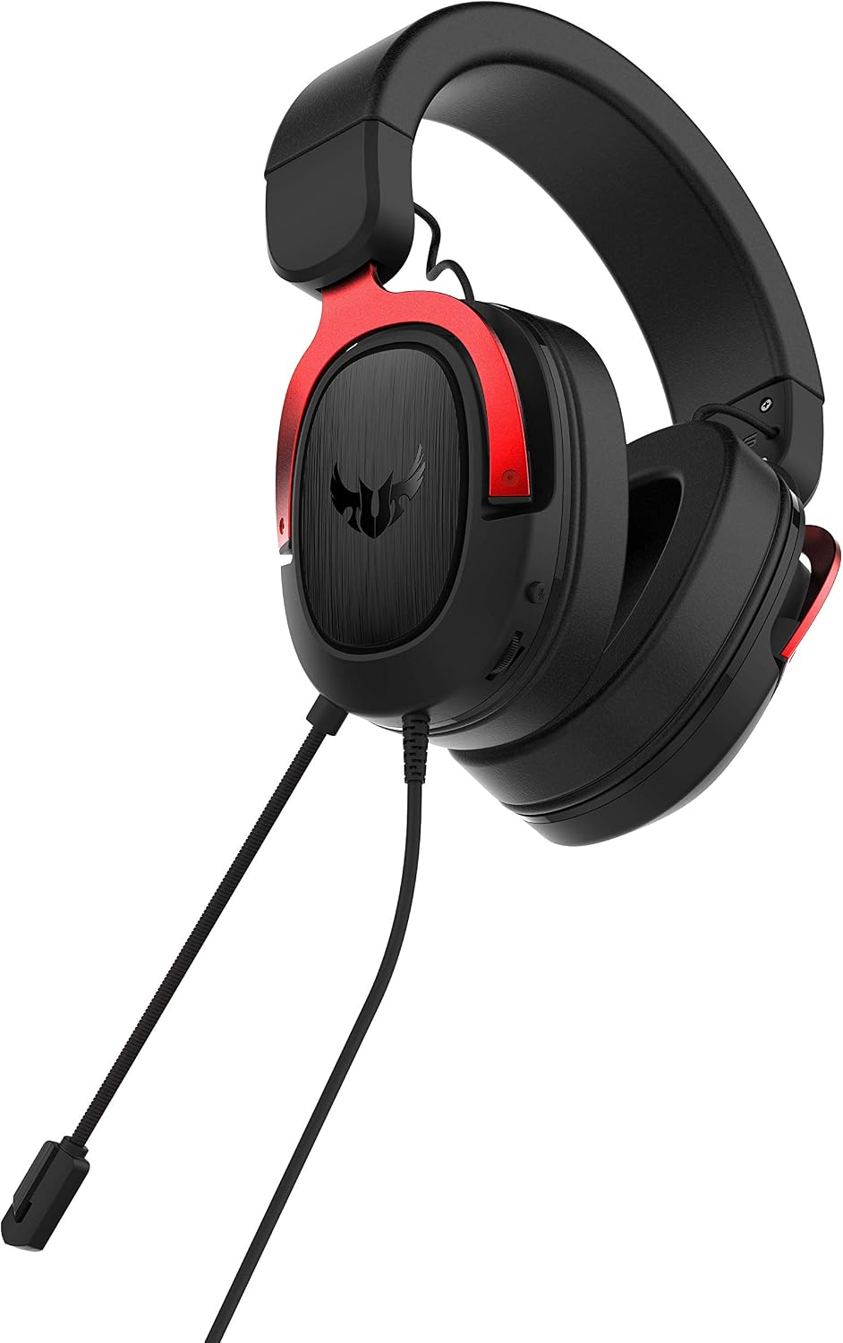 ASUS TUF Gaming H3 Wired Headset - Discord Certified Mic, 7.1 Surround Sound, 50mm Drivers, Lightweight, 3.5mm, for PC, Mac, PS4, Xbox One, Switch and Mobile Devices - Red