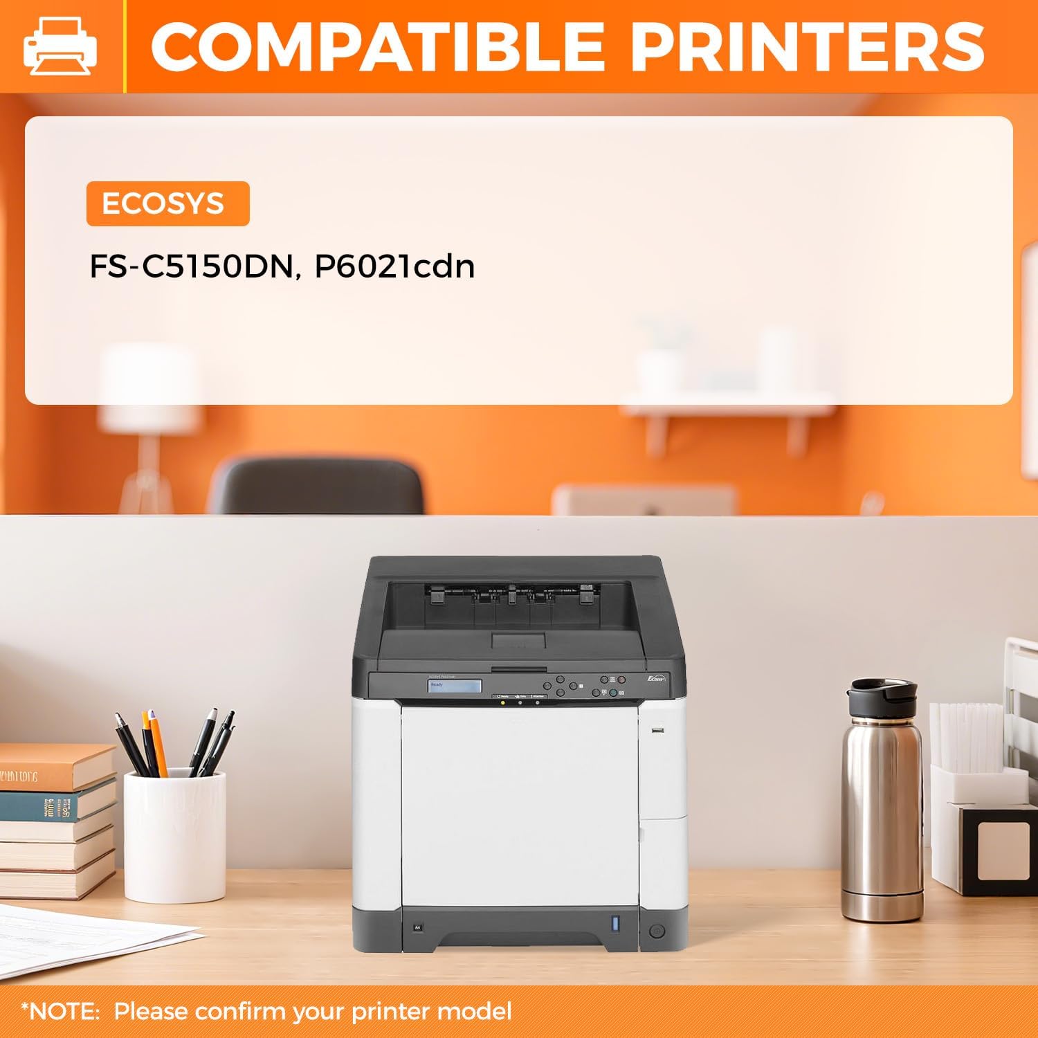 TK-582 TK582 Toner Cartridge Set 4-Pack High Yield Replacement for Kyocera TK-582K TK-582M TK-582C TK-582Y Ink Compatible with Kyocera ECOSYS P6021cdn PRINTER FS-C5150DN Printer Copy Black Color Cyan