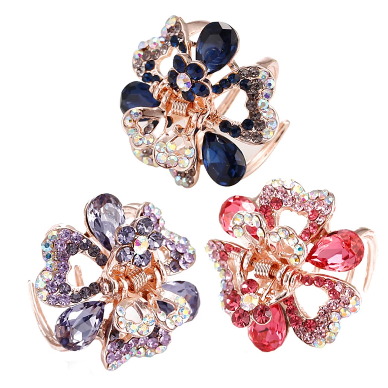 WOONEKY 3 Set Di Graziose Clip Per Di Mini Accessori Per Finti Per Donne E Ragazze 4 Pezzi * 3