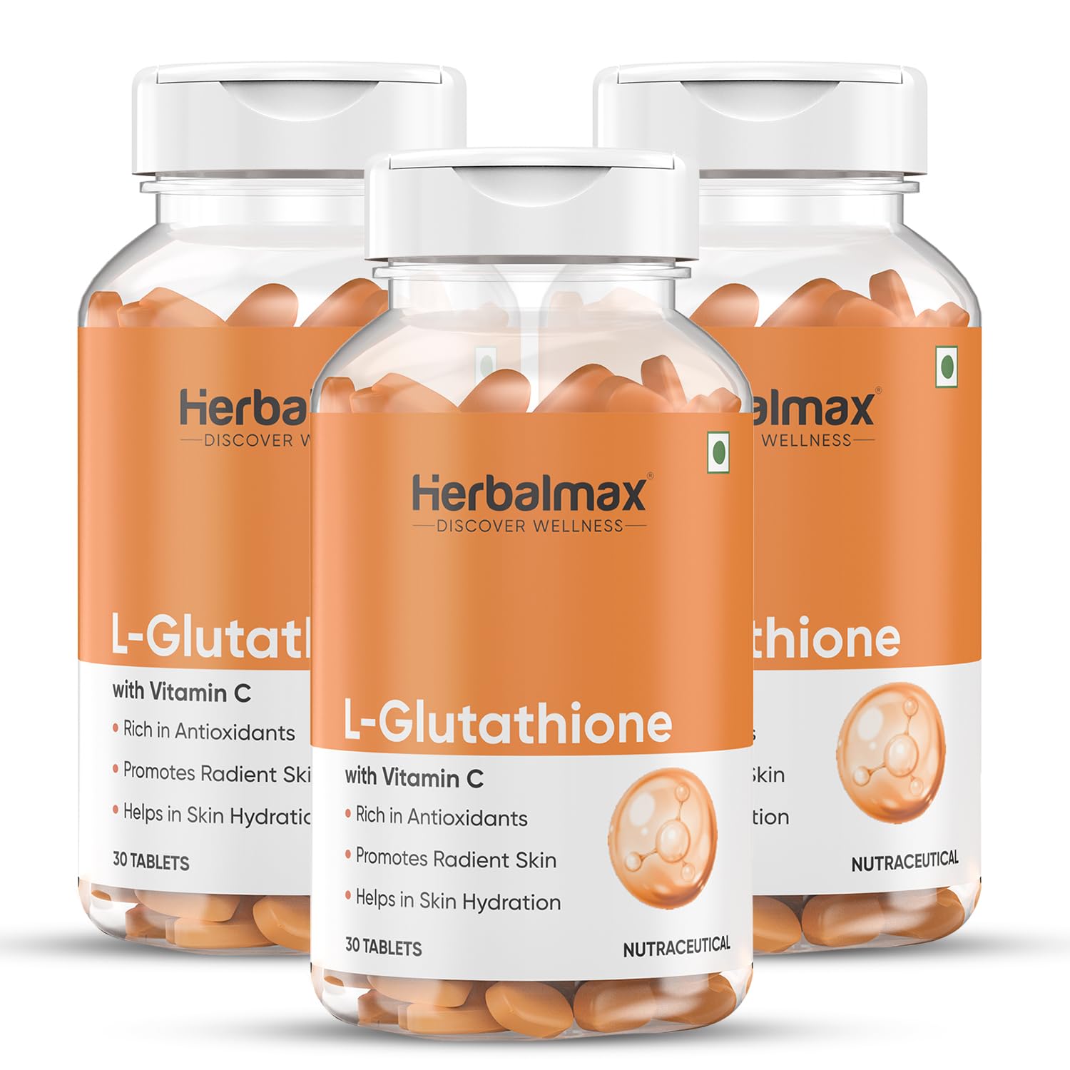 herbalmax glutathione Herbalmax L-Glutathione Tablets with Vitamin C Skin Whitening, Brightening  & Radiance Powerful Antioxidant & Immunity Booster Natural Detox Support