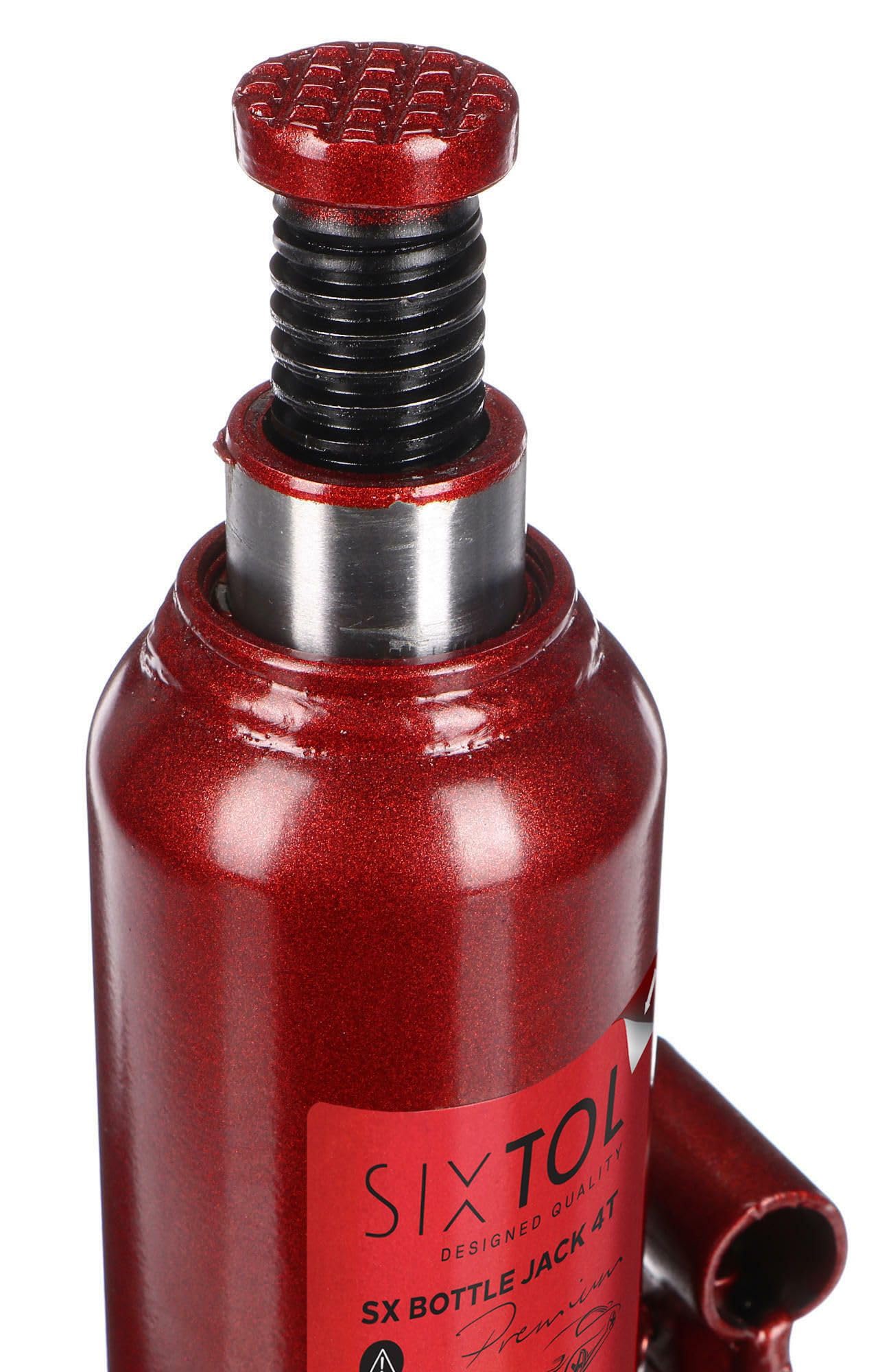 SX BOTTLE JACK PREMIUM 4T | Podnośnik hydrauliczny typu „butelka” | 4 tony | Kompaktowy | Stalowy