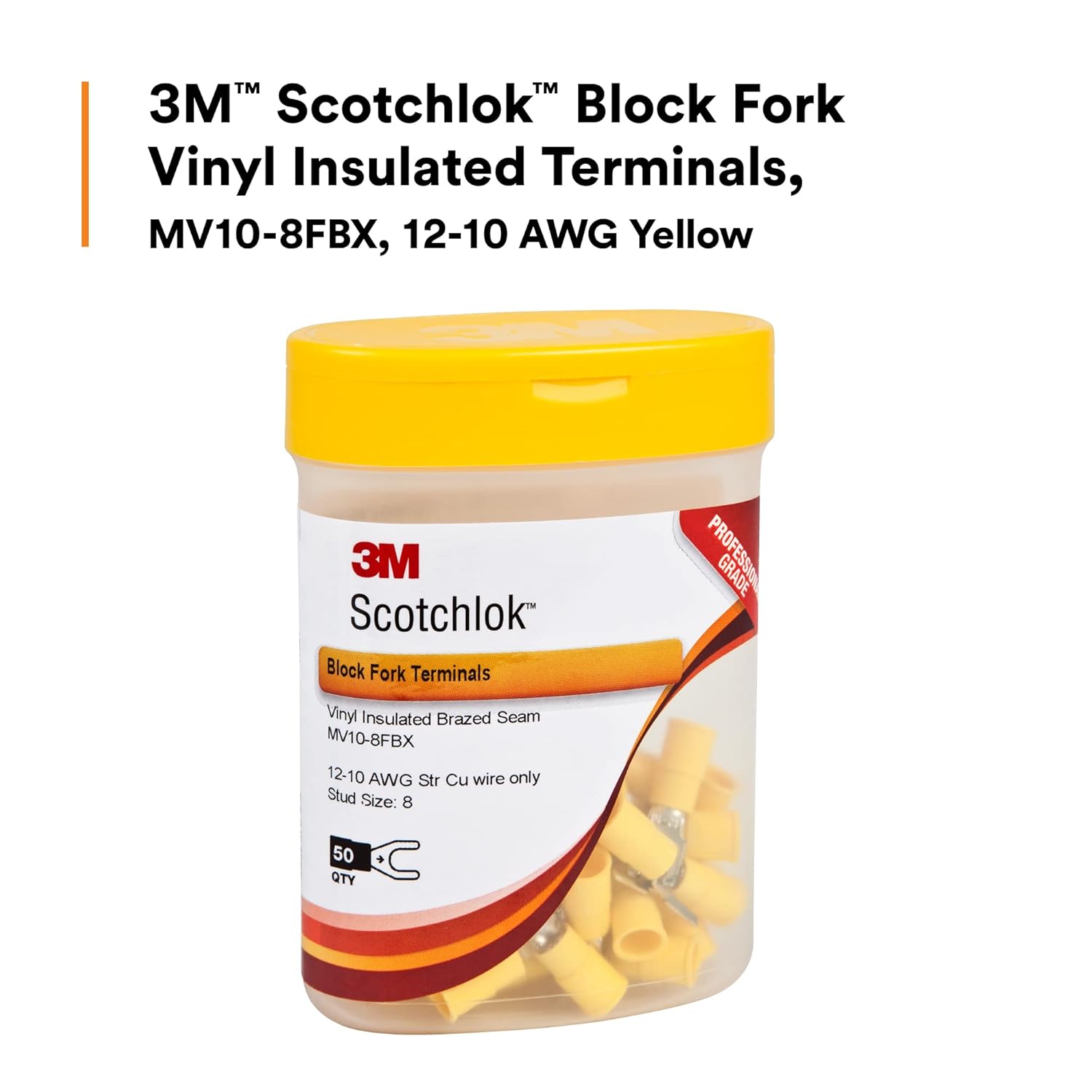 3M C3SD Block Fork Vinyl Insulated, Pack of 50, MV10-8FBX
