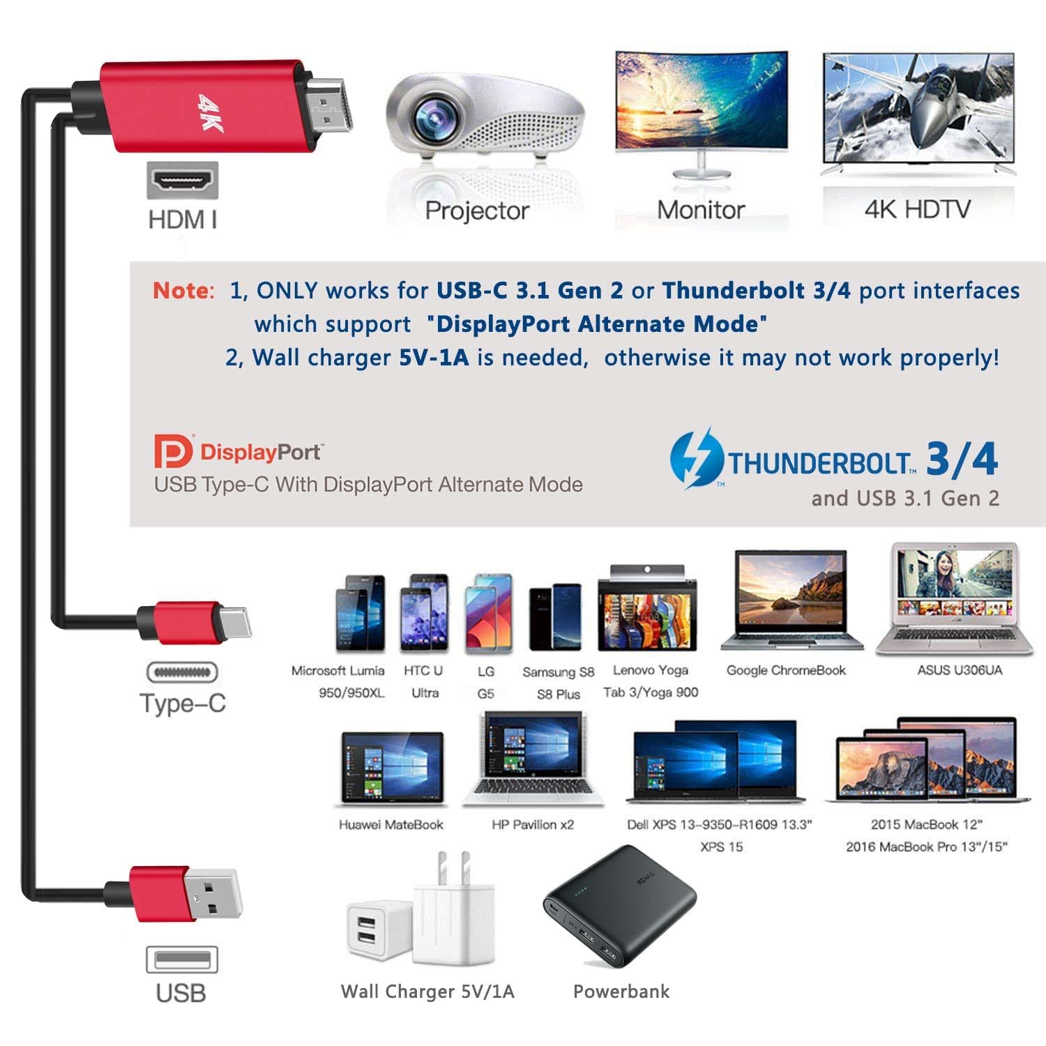 Connecting the USB-A end of the adapter to a power source