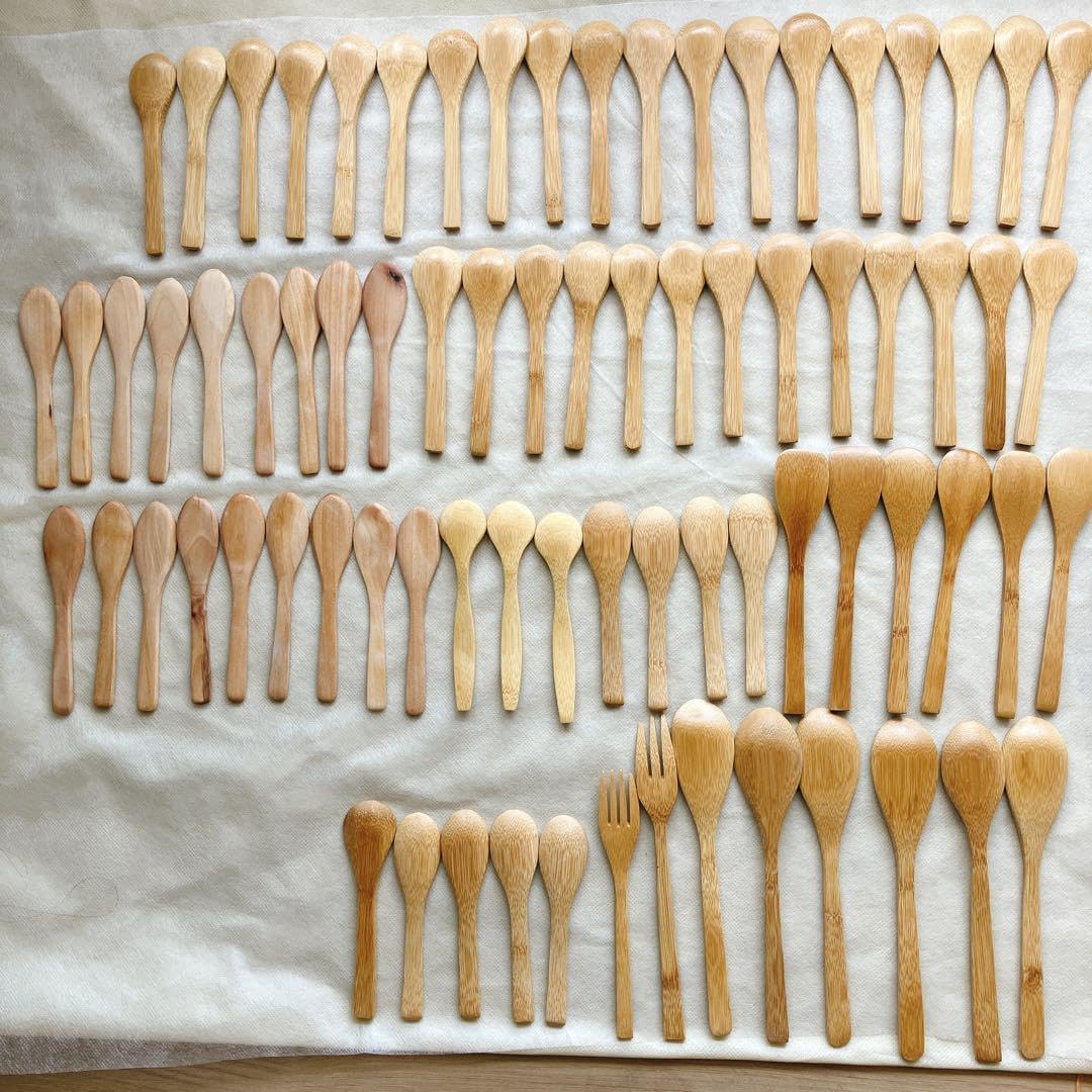 ポーセラーツ、チャイナペイント スプーン、フォーク4セット キッチン