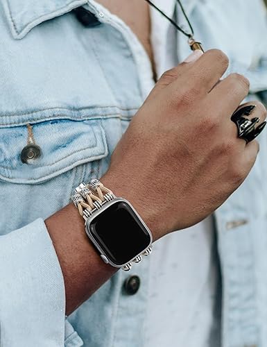 Miniatura 7 de Pulsera de cuentas compatible con Apple Watch Band de 1.575 pulgadas, 1.614 pulgadas, 1.496 pulgadas, 1.732 pulgadas, 1.654 pulgadas, 1.772