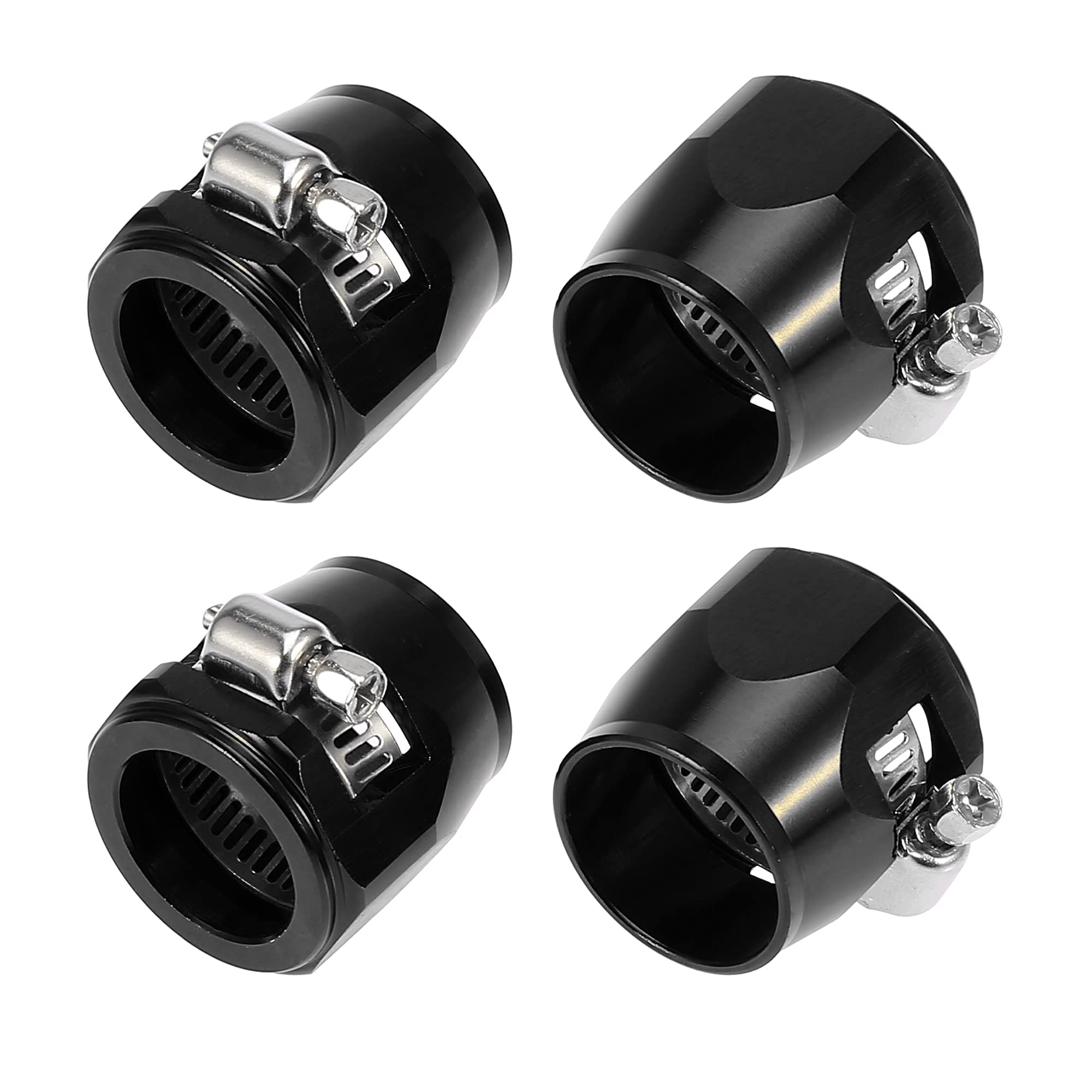 Abrazadera de manguera AN12 flexible negra X AUTOHAUX con tornillo para tubo de coche 7
