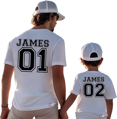 Miniatura 1 de Custom Names Father's Day Father And Me Tshirt, Personalized Dad Shirt,Fathers Day Gift, Fathers Day Shirt, Dad & Son Personalized Last Name Shirt,