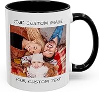 Vista 24 de Taza de café personalizada, regalo personalizado, taza de cerámica con foto, imágenes o texto, novedad de tazas personalizadas, perfecta