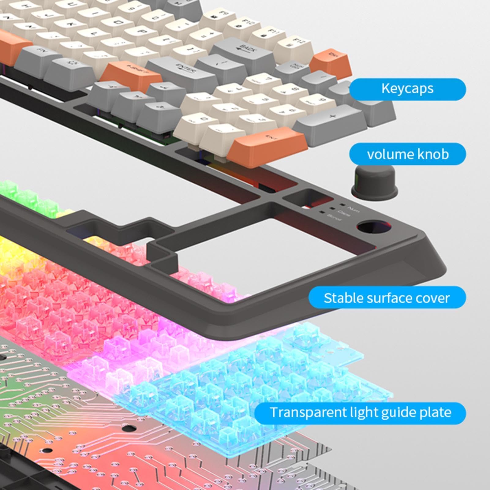 Illumina la tastiera meccanica del gamer, la tastiera meccanica sul | Tastiera meccanica per utenti di computer per gli amanti del gioco studentesco