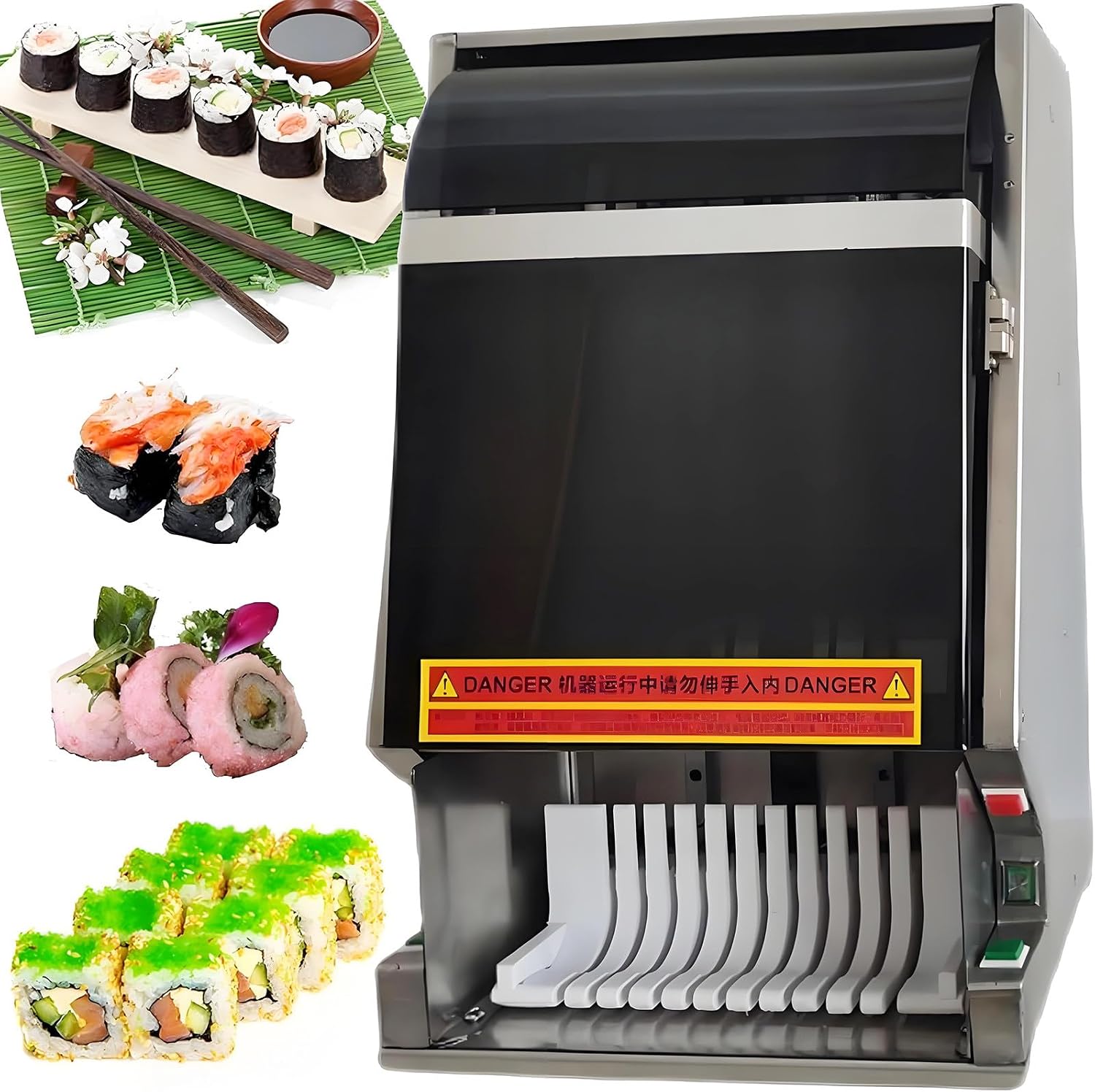 Slicer Rice Amazon.com: Sushi Roll Cutting Machine, Stainless Steel Onigiri Slicer ...
