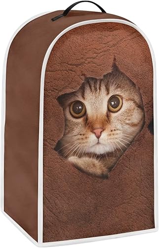 Miniatura 2 de Cubierta de la licuadora con impresión de gato 3D linda cubierta duradera de protección de huellas dactilares cubierta de soporte mezclador