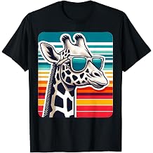 Giraffe Wearing Sunglasses Designs Funny T-Shirt
