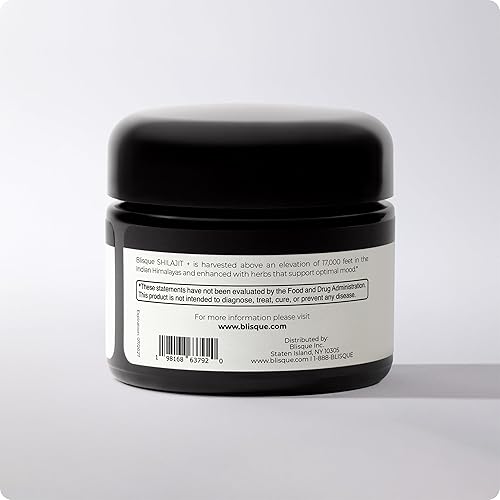 Miniatura 4 de Blisque - Suplemento natural de resina Shilajit orgánica del Himalaya  para apoyo del estado de ánimo  con mucuna pruriens orgánicos y albahaca